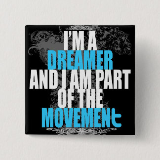 YoungQ "I'M A DREAMER"-Button Vierkante Button 5,1 Cm
