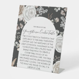 YOUNGSTOWN COOKIE TAFEL TROUWTEKEN RECLAMEBORD MET VOETSTUK