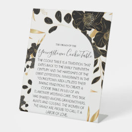 YOUNGSTOWN COOKIE TAFEL TROUWTEKEN RECLAMEBORD MET VOETSTUK