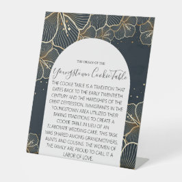 YOUNGSTOWN COOKIE TAFEL TROUWTEKEN RECLAMEBORD MET VOETSTUK