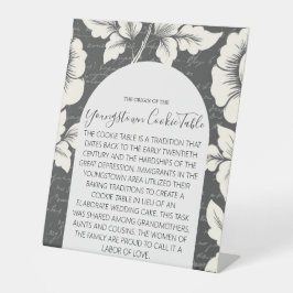 YOUNGSTOWN COOKIE TAFEL TROUWTEKEN RECLAMEBORD MET VOETSTUK