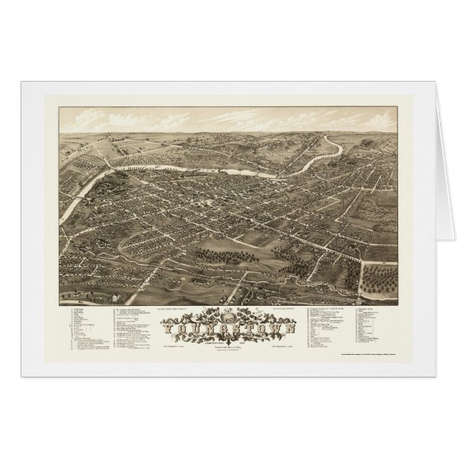Youngstown, OH Panoramic Map - 1882 (Voorkant Horizontaal)