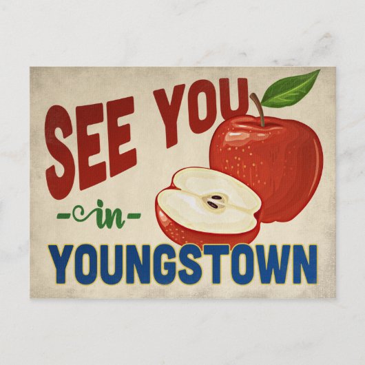 Youngstown Ohio Apple - Vintage Travel Briefkaart (Voorkant)