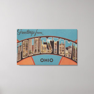 Youngstown, Ohio - Large Letter Scenes 2 Canvas Afdruk