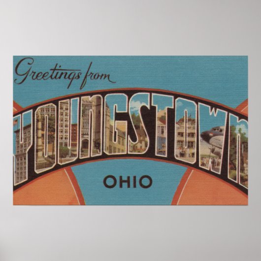 Youngstown, Ohio - Large Letter Scenes 2 Poster (Voorkant)
