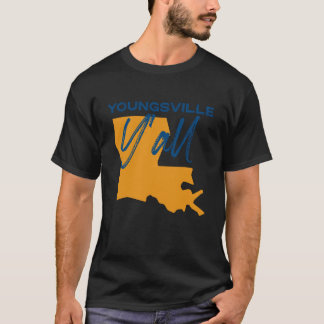 Youngsville Louisiana Y'all LA Pride Staatskaart U T-shirt