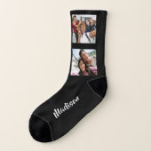 YOUR 8 Photos & Name custom socks (Gauche - extérieur)