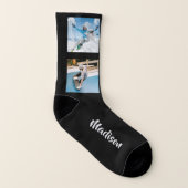 YOUR 8 Photos & Name custom socks (Gauche intérieur)