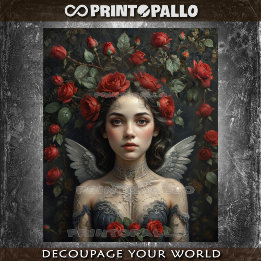 Your angel love flowers and roses! - tissuepapier