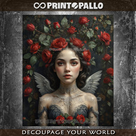 Your angel love flowers and roses! - tissuepapier