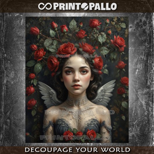 Your angel love flowers and roses! -  tissuepapier