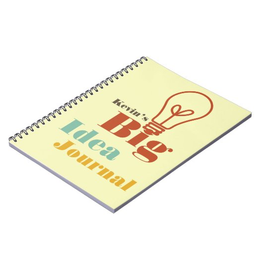 Your big idea journal modern light bulb ecru (Côté gauche)