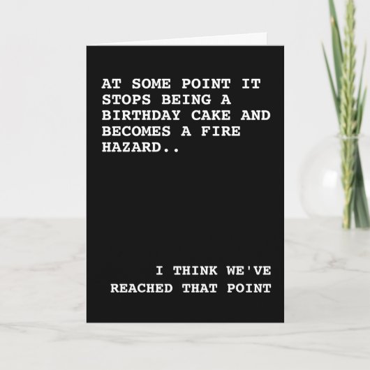 Your Birthday Cake is a Fire Hazard Kaart (Voorkant)