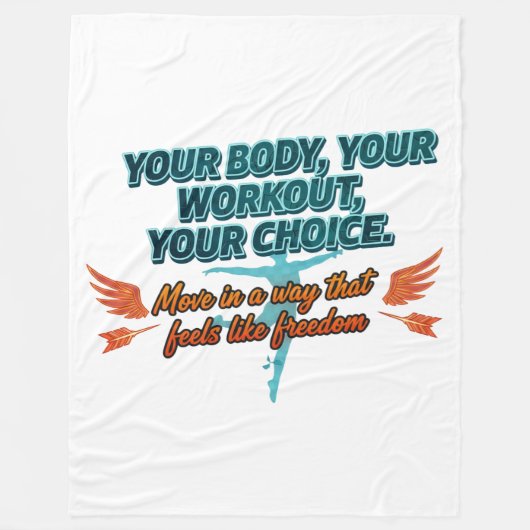 Your Body Your Workout Your Choice Fleece Deken (Voorkant)