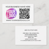 Your Business Company Team Logo & QR Code and Text Visitekaartje (Voorkant / Achterkant)
