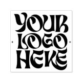 Your Business Logo Custom Groovy Zelfinktende Stempel (Design)