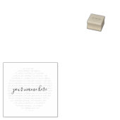 Your Business Logo Pink Brushstroke Classic Round  Rubberstempel (Gestempeld)