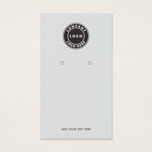 Your Business Logo QR Code Earrings Display Card (Devant)