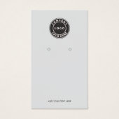 Your Business Logo QR Code Earrings Display Card Visitekaartje (Voorkant)