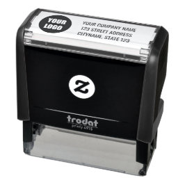Your Company Logo Name Address Self-inking Stamp  Zelfinktende Stempel