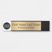 Your Company Logo Office Door Sign Faux Gold Deurbordje (Voorkant)