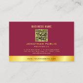 Your Custom Text Elegant Gold Professional Luxe Visitekaartje (Achterkant)