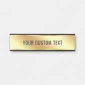 Your Custom Text Elegant Modern Simple Gold Home Deurbordje (Voorkant)