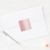Your Custom Text Elegant Rose Gold Template Blank Vierkante Sticker (Envelop)