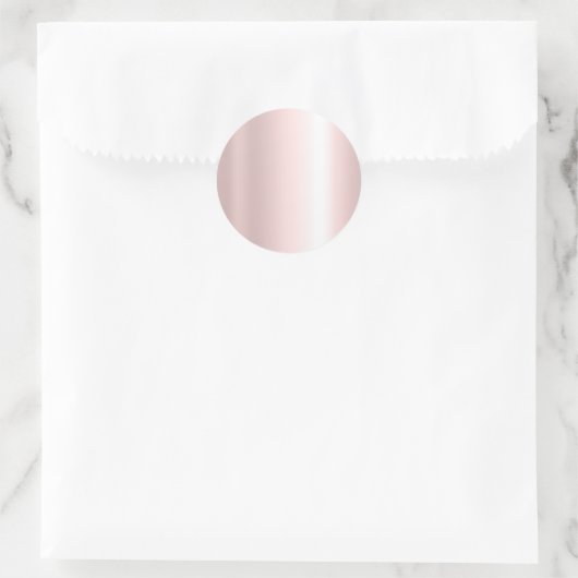 Your Custom Text Elegant Template Blank Rose Gold Ronde Sticker (Tas)