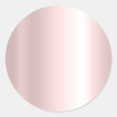 Your Custom Text Elegant Template Blank Rose Gold Ronde Sticker (Voorkant)