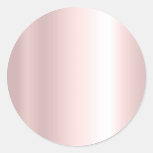 Your Custom Text Elegant Template Blank Rose Gold Ronde Sticker (Voorkant)