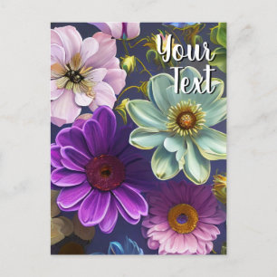 Your Custom Text Mixed Flowers 13 Template Feestdagenkaart