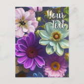 Your Custom Text Mixed Flowers 13 Template Feestdagenkaart (Voorkant)
