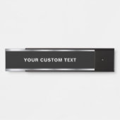 Your Custom Text Modern Black & Silver Template Deurbordje (Voorkant)