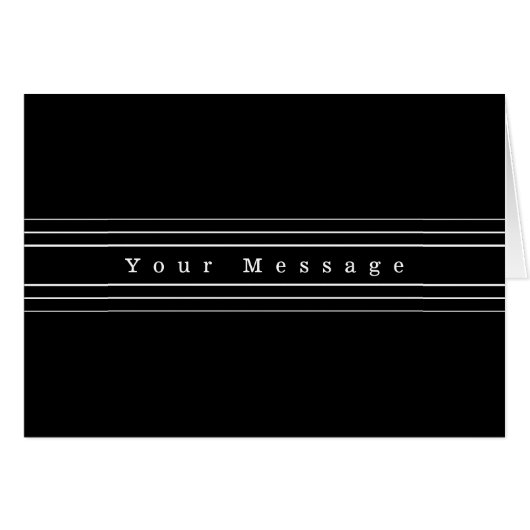 Your Custom Text & Modern Stripes | Black & White (Devant horizontal)