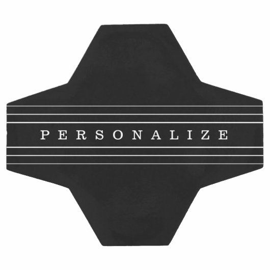 Your Custom Text & Modern Stripes | Black & White (Plat)