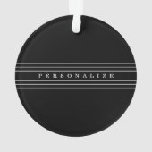 Your Custom Text & Modern Stripes | Black & White (dos)