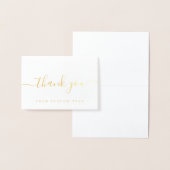 Your Custom Text Name Handwritten Script Thank You Folie Kaarten (Display)