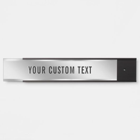 Your Custom Text Silver Template Create Your Own Deurbordje (Voorkant)