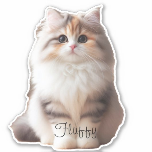 Your Cute Pet Custom Image Name Sticker (Voorkant)