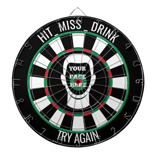 Your Face Here Dartboard Funny Drinking Dartboard Dartbord (Voorkant)