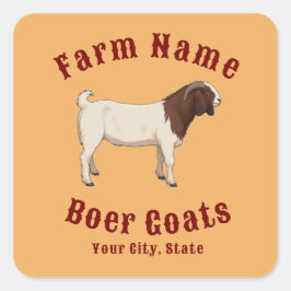 Your Farm Boer Goats Vierkante Sticker