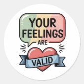 Your Feelings Are Valid – Pastel Support Sticker (Devant)