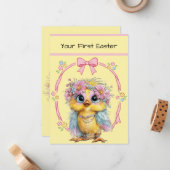 Your First Easter Flat Note Card Notitiekaartje (Voorkant / Achterkant in situ)