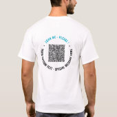 Your Funny QR Code T-Shirt Template Custom Text (Achterkant)