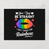 Your Gay Be Straight I Say Taste The Rainbow Briefkaart (Voorkant)