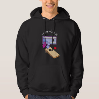 Your Hole Is My Goal Cornhole Team Bean Bag Hoodie