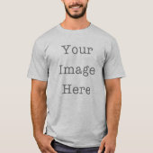 Your Image Here Customizable Personalized Grey T-shirt (Voorkant)