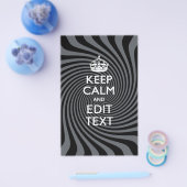 Your Keep Calm Text on Black Swirl Flyer (Enkel)