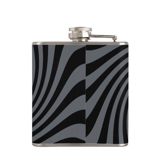 Your Keep Calm Text on Black Swirl Heupfles (Achterkant)